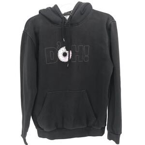 Adidas The Simpson Black DOH Hoodie Sweatshirt Size S